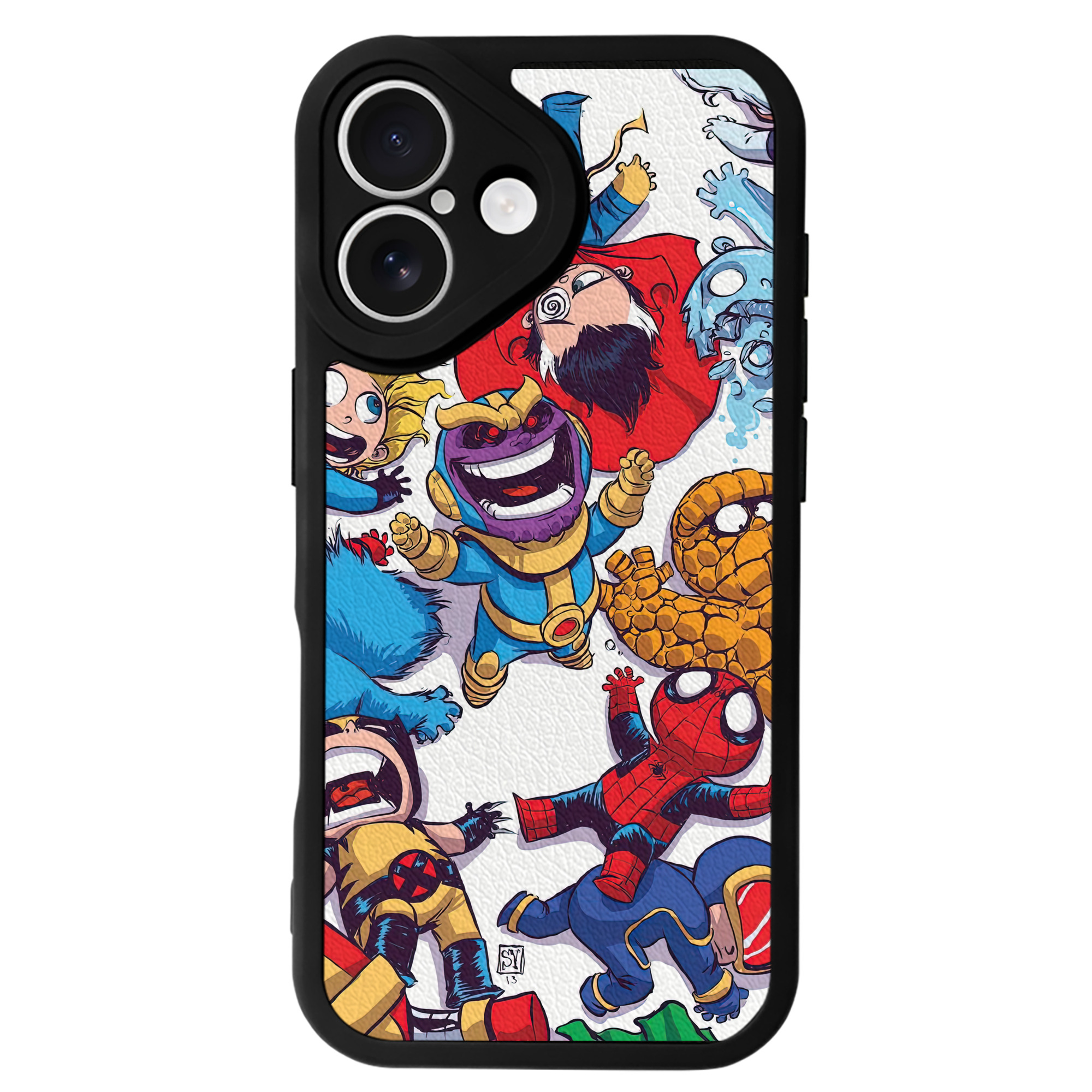 Spider Man スパイダーマン 【iPhone 16シリーズ対応】シリコンスマホケース（レザー調） 材質：シリコン